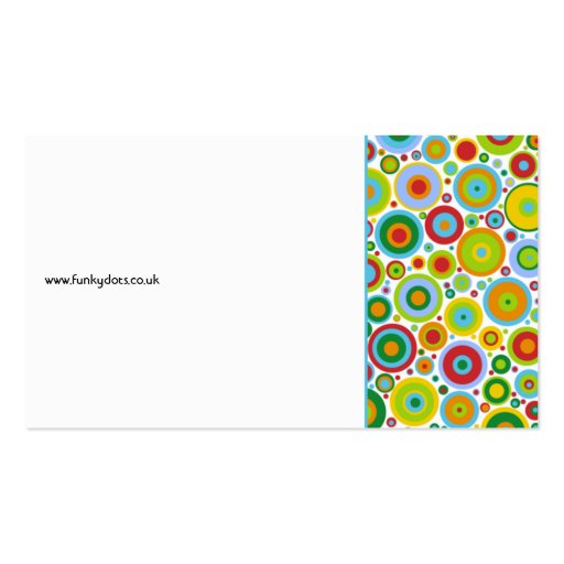 Funky Dots Business Card Template (back side)