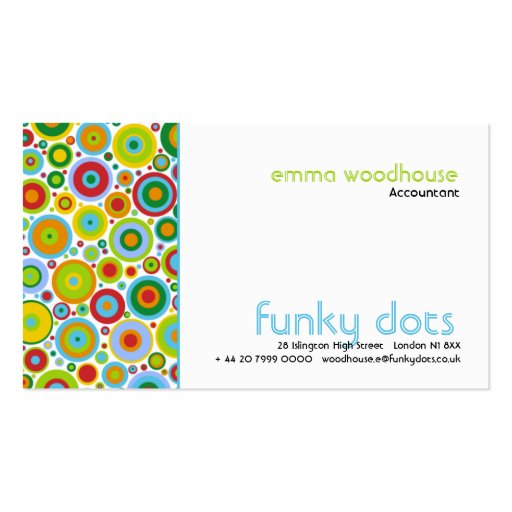 Funky Dots Business Card Template