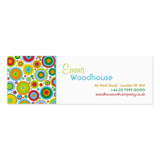 Funky Dots Business Card Template (front side)