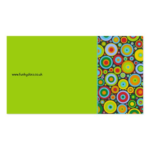 Funky Dots :: Green Business Card (back side)