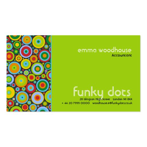 Funky Dots :: Green Business Card
