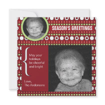 Funky Dots on Square Christmas Card invitations by artladymanor Funky Dots on Square Christmas Card invitations