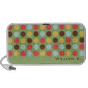 Funky dots pattern green brown your custom name doodle