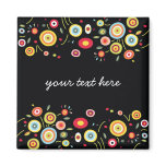 Funky Dots Template Refrigerator Magnets