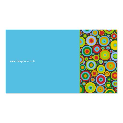 Funky Dots :: Turquoise Business Card (back side)