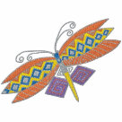 ladies_casual_longsleeve - Delightful embroidered dragonflies in pastal colors on tshirts, shirts, jackets, hats and bags.: Sizes  Available colors: brown
