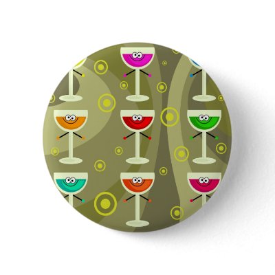 Funky Drinks Pinback Button by prawny