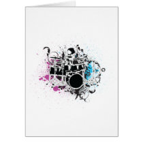funky drummer vector design greeting cards