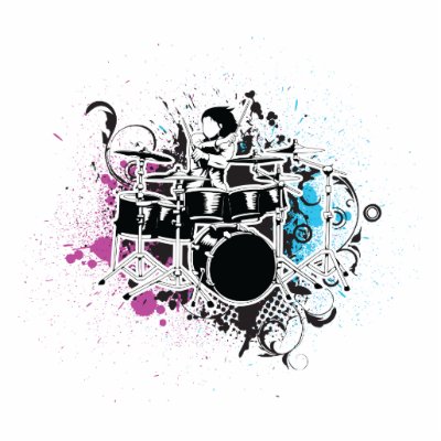 funky drummer vector design photo cut outs by doonidesigns
