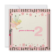 Funky fairy, Children Birthday Party Custom Announcements