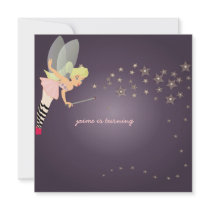 Funky fairy, Children Birthday Party Announcements