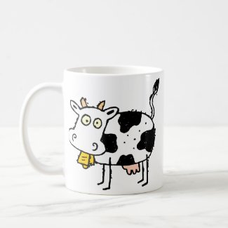 Funky Farm Cow Customizable Kids Coffee Mug