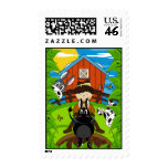 Funky Farmer Cute Animal Stamp