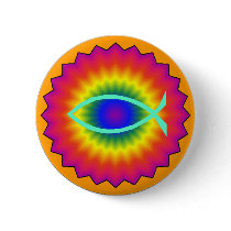 Funky Fish Eye Christian Button