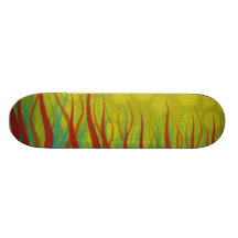Funky Flames skateboard (green)