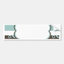 Funky Floral Custom Card Bumper Stickers