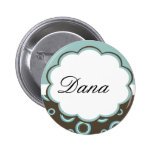 Funky Floral Custom Card Pin