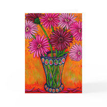 Funky Floral Greeting Cards by LisaLorenzPaintings Funky Floral Greeting Cards