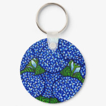 Funky Floral Hydrangea Key Chain keychains by LisaLorenzPaintings Funky Floral Hydrangea Key Chain keychains