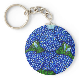 Funky Floral Hydrangea Key Chain keychain