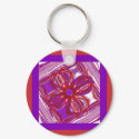 Funky Floral Keychain by musicaficta Funky Floral Keychain