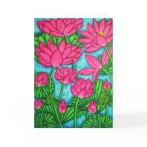 Funky Floral - Lotus Greeting Card by LisaLorenzPaintings Funky Floral - Lotus Greeting Card