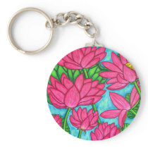 Funky Floral - Lotus Key Chain