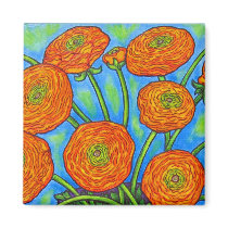 Funky Floral Ranunculus Magnet by LisaLorenzPaintings Funky Floral Ranunculus Magnet
