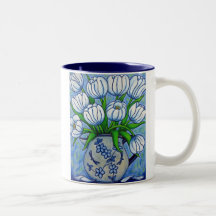 Funky Floral "Tulip" Coffe Mug