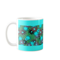 Funky Floral Unique Mug by pammys Funky Floral Unique Mug