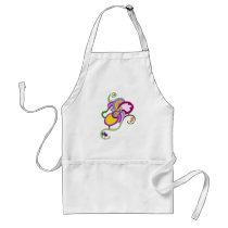 Funky Flower Abstract Illustration Aprons