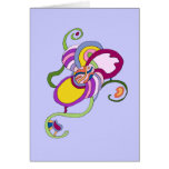 Funky Flower Abstract Illustration Card