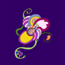 Funky Flower Abstract Illustration t-shirts