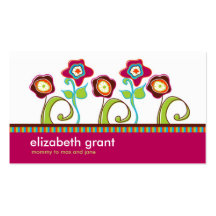 Funky Flower Business Calling cards Business Card
