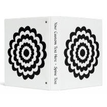 Funky Flower in Black and White. Vinyl Binder