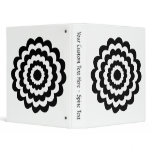 Funky Flower in Black and White. Vinyl Binder