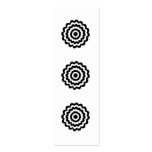 Funky Flower in Black and White. Business Card Template