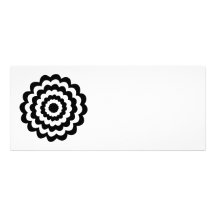 Funky Flower in Black and White. Custom Announcements