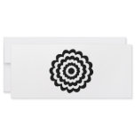 Funky Flower in Black and White. Custom Rack Card