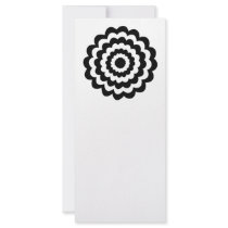 Funky Flower in Black and White. Customized Rack Card