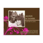 Funky Flower Photo Save the Date Postcard