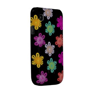 Funky flowers design samsung galaxy s cases