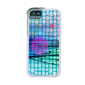 Funky Flowers Light Rays Abstract Design Case For iPhone 5