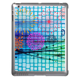 Funky Flowers Light Rays Abstract Design iPad Cases