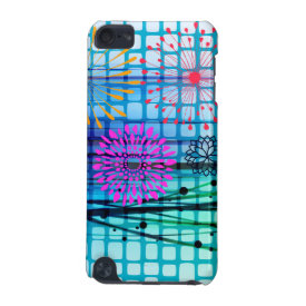 Funky Flowers Light Rays Abstract Design iPod Touch 5G Case