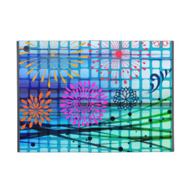 Funky Flowers Light Rays Abstract Design Cover For iPad Mini