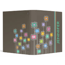 Funky Flowers n Cabana Stripes Binder