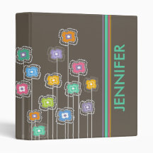 Funky Flowers n Cabana Stripes Binder