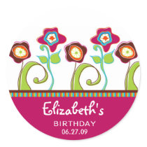 Funky Flowers Stickers