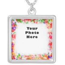 Funky Flowery Colour Frame Pendant